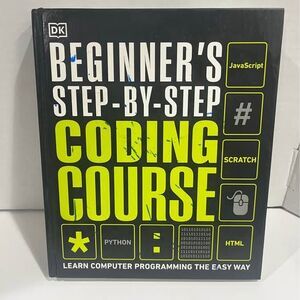 Beginners Step By Step Coding Course Like New Inside Marker Marks only on front